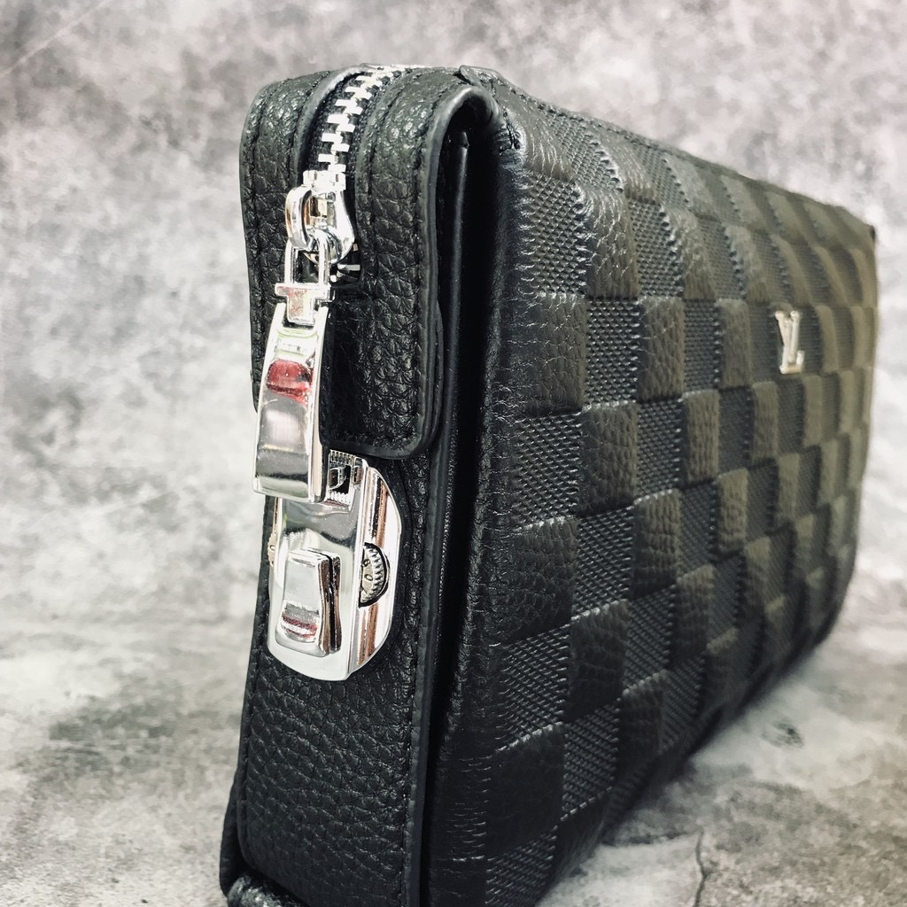 Ví Cầm Tay Nam Da Thật San Leather .Clutch Nam khoá số Hàng Cao Cấp