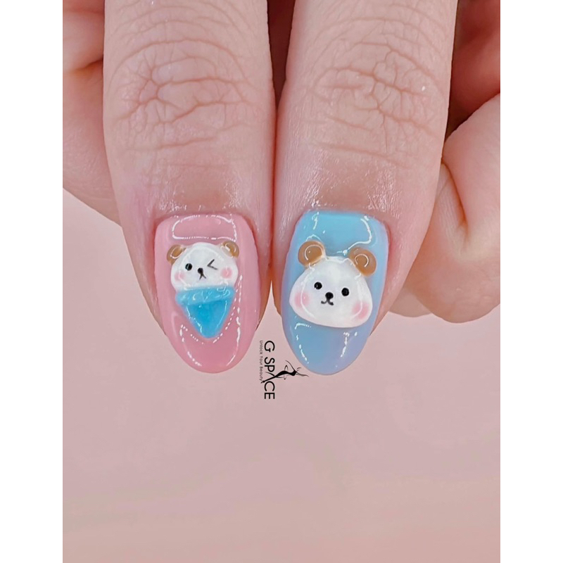 Charm  nail mẫu chưa vẽ Bảng A