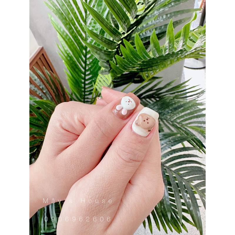 Charm  nail mẫu chưa vẽ Bảng A