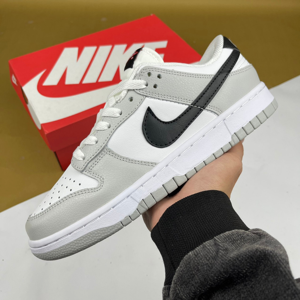 Giày SB Dunk Low Retro SE Jackpot Grey Fog, SB Xám Trắng Móc Đen - Dino.Sneaker99