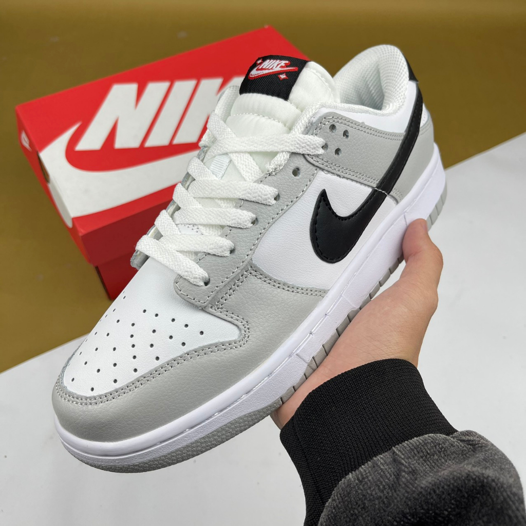 Giày SB Dunk Low Retro SE Jackpot Grey Fog, SB Xám Trắng Móc Đen - Dino.Sneaker99