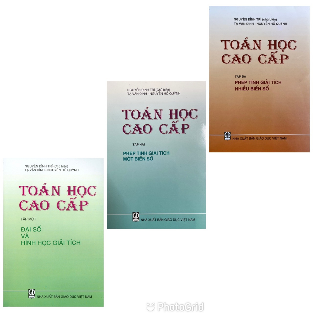 Sách - Combo 3 cuốn Toán Cao Cấp Tập 1 +Tập 2 + Tập 3 - Nguyễn Đình Trí