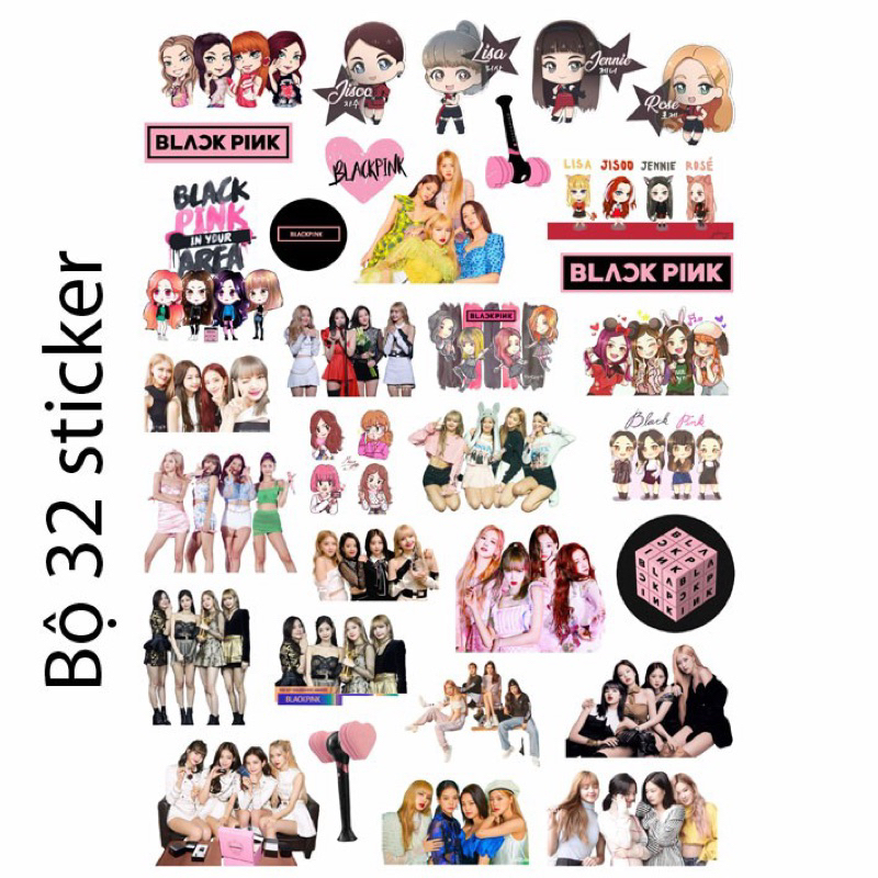 Combo 30 sticker BLACKPINK bóc dán