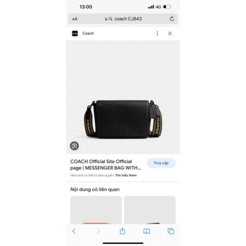 Túi C0ach nam da thật đeo chéo thanh lịch