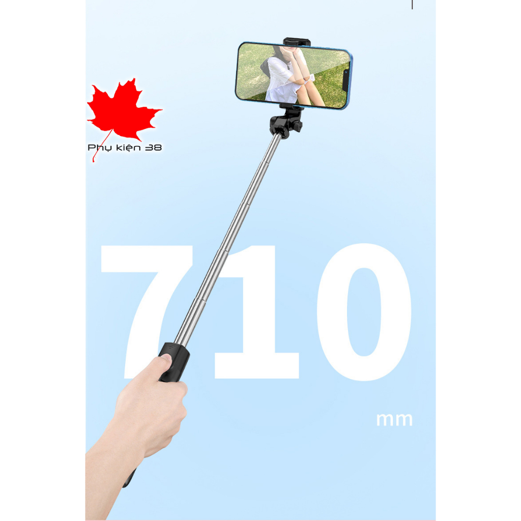 Tripod Gậy chụp ảnh 3 chân selfie 710mm dùng cho điện thoại, có điều khiển từ xa