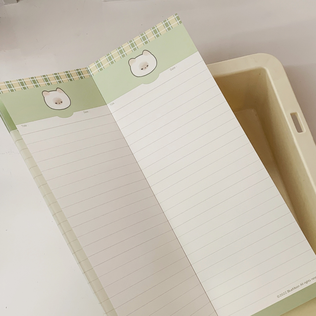 Giấy note ghi chú học từ vựng B5-half 2 mặt BlueMoon 120gsm