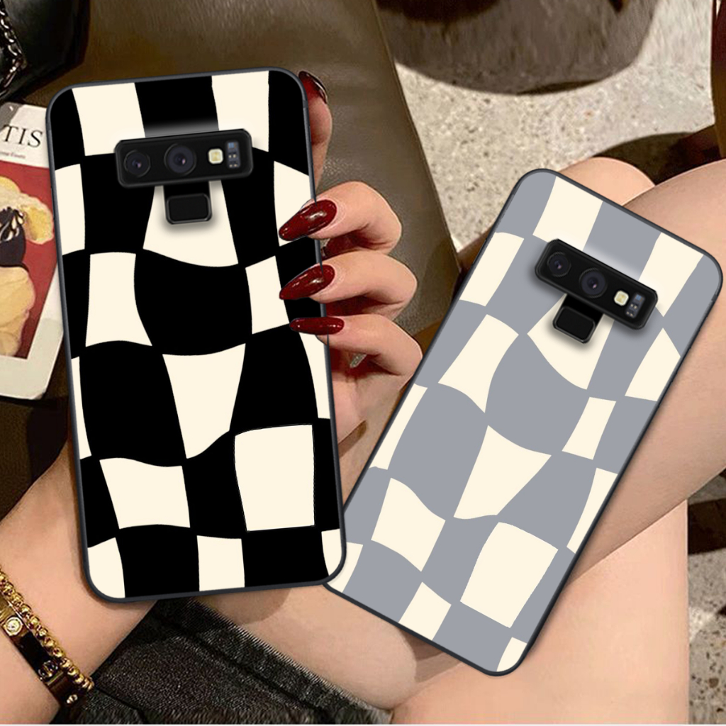 Ốp lưng Samsung Note 8 / Samsung Note 9 caro đen trắng họa tiết bàn cờ thương hiệu đẹp cute