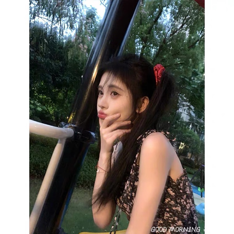 Đầm GoodMorning hai dây họa tiết hoa nhí Cúc Tịnh Y hàng QCCC