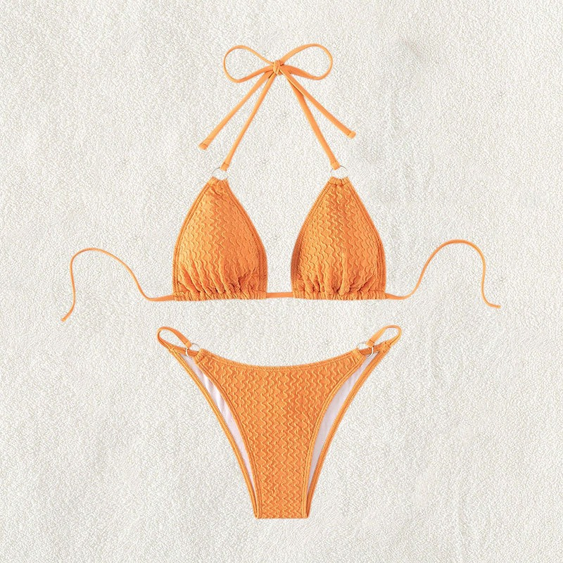 Bikini tam giác phối khoen chất gân dễ thương