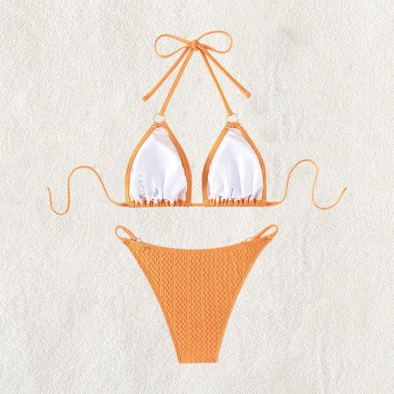 Bikini tam giác phối khoen chất gân dễ thương