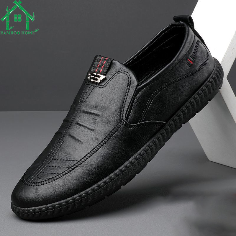 Giày Lười Da Lộn Mũi Tròn Phong Cách Di Sản Tối Giản Dễ Dàng Trên Và Tắt Trang Trọng Cho Nam