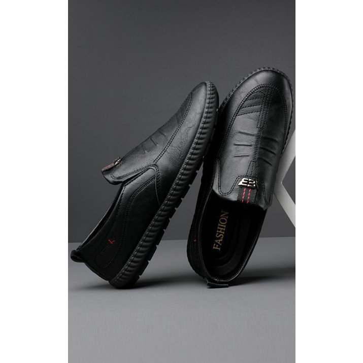Giày Lười Da Lộn Mũi Tròn Phong Cách Di Sản Tối Giản Dễ Dàng Trên Và Tắt Trang Trọng Cho Nam
