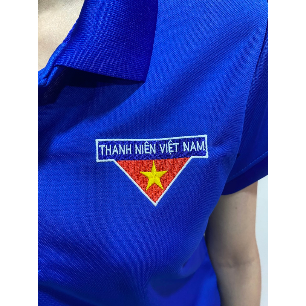 Áo đoàn thun, đoàn thanh niên Nam Nữ - Logo thêu
