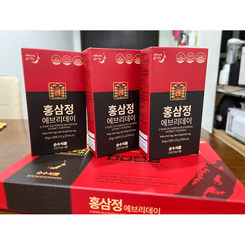 Hộp 100 gói tinh chất Hồng sâm Hàn Quốc 6 năm 7mg/g