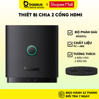 Bộ chia cổng HDMI Baseus AirJoy Series thiết kế nhỏ gọn hỗ trợ hiển thị trên 2 thiết bị cùng lúc laptop tivi pc