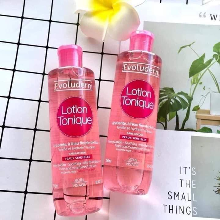 Nước hoa hồng Evoluderm Lotion Tonique dưỡng ẩm và làm sạch da dành cho da nhạy cảm 500ml