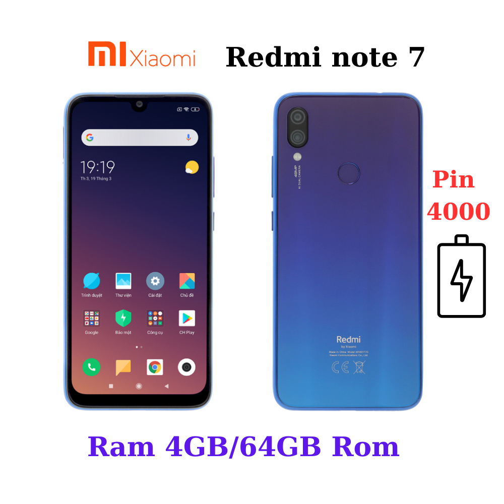 Điện Thoại Redmi Not 7 Snapdragon 660 Liên quân mượt mà pin 4000