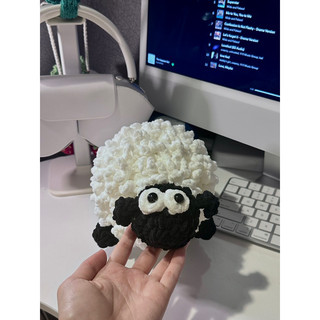 Móc khoá len con cừu len, thú bông cừu len handmade