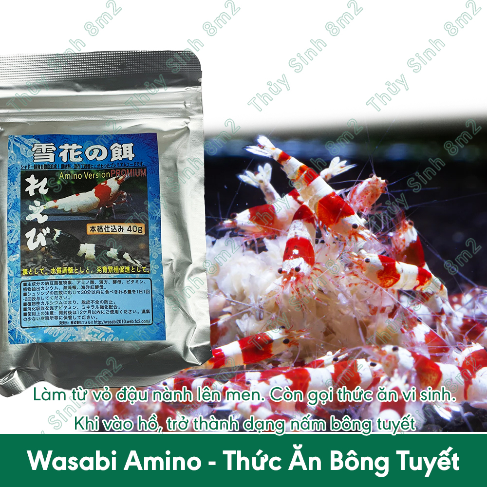 Thức Ăn Tép Cảnh Vỏ Đậu Nành, Thức Ăn Vi Sinh Bông Tuyết, Viên Rau Bina Food | 8m2