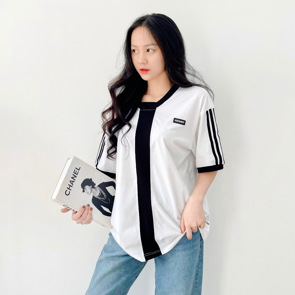 Áo thun Vergency nam nữ 020 Sport Line/ White