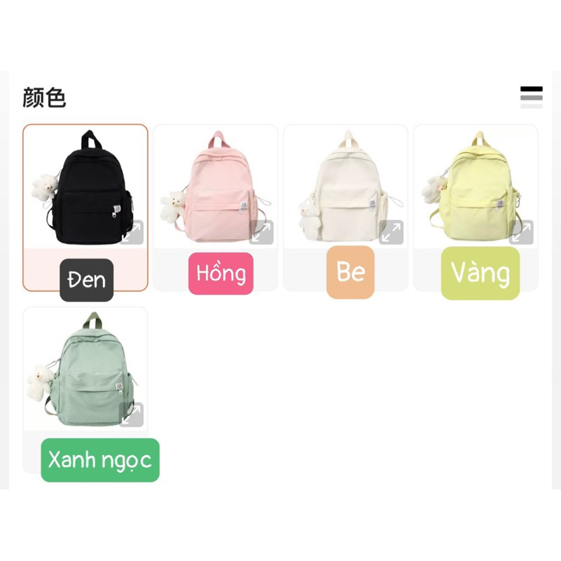 Balo đi học THÊU TÊN màu pastel cho bé iu