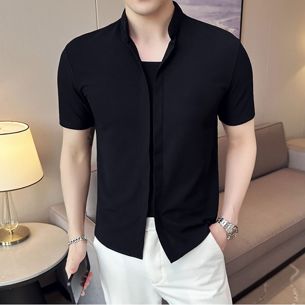 Áo phông, Áo Phông Nam cộc tay phong cách trẻ trung, sang trọng, lịch lãm, hiện đại 2 màu chủ đạo đen và trắng h20