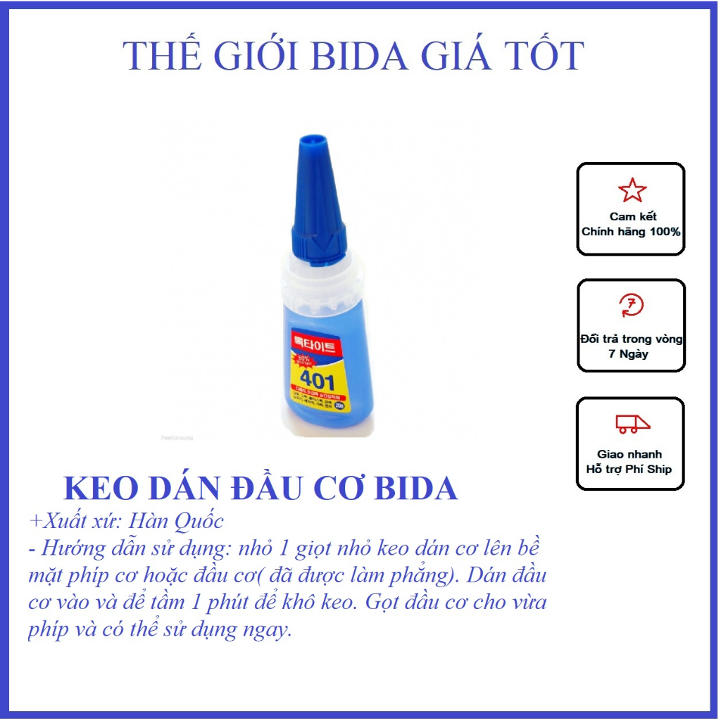 Keo Dán Đầu Cơ Bida, Dán Đầu Tẩy Bi-a | Dụng Cụ Dán Đầu Cơ Bida