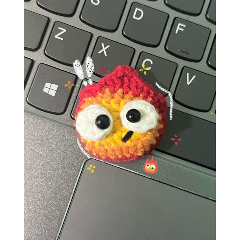 Móc khóa Calcifer siêu đáng yêu - Lửa và nước móc khoá cặp siêu cute 🔥