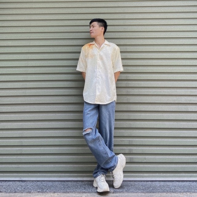 Sơ mi loang OAO 2 màu xanh/vàng