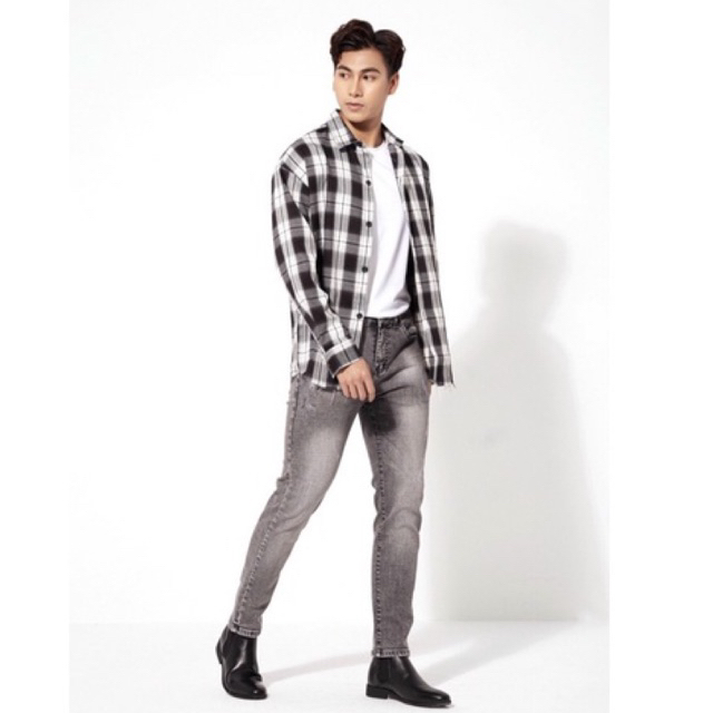 Sơ mi caro basic đỏ/vàng/trắng