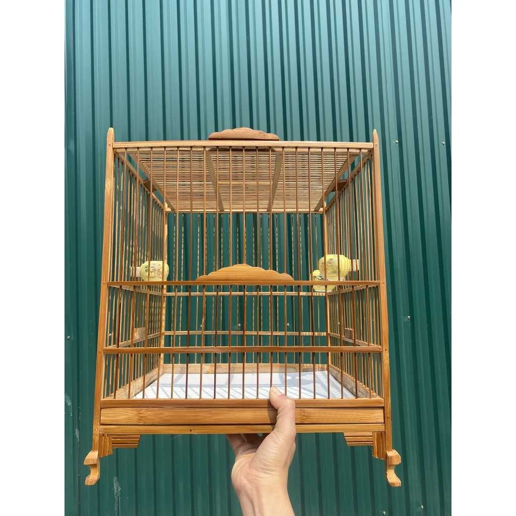 Khung lồng chim chào mào tự ráp lồng chim chào mào chất liệu trúc già khung chào mào lá đề