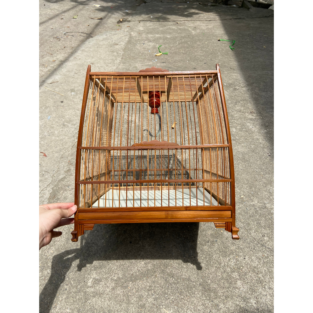 Khung lồng chim chào mào tự ráp lồng chim chào mào chất liệu trúc già khung chào mào lá đề