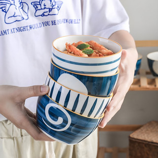  Chén ăn cơm dáng vuông bằng sứ 4 hoạ tiết kiểu Nhật men bóng sáng hoạ tiết vẽ tay rất đẹp. 