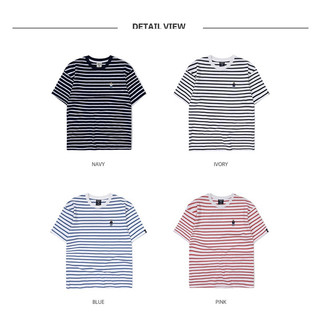 Áo thun who.a.u whrsd2523u cộc tay kẻ sọc steve bear 100% cotton