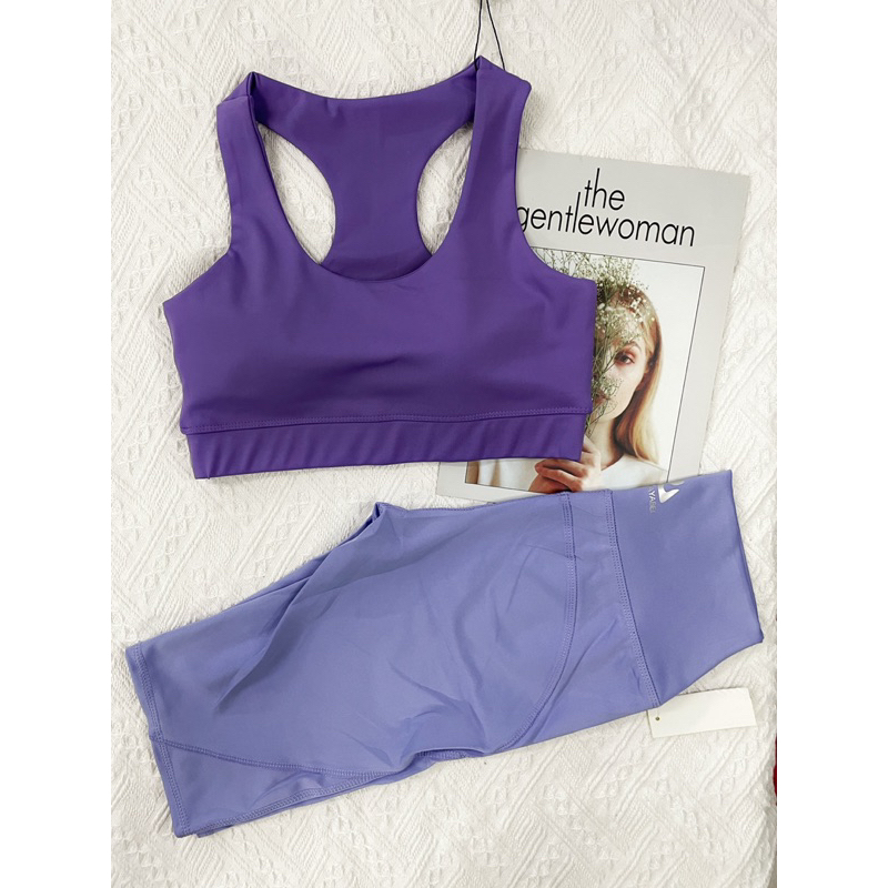 Áo croptop bra kèm mút tập gym yoga aerobic chất co giãn thấm hút mồ hôi