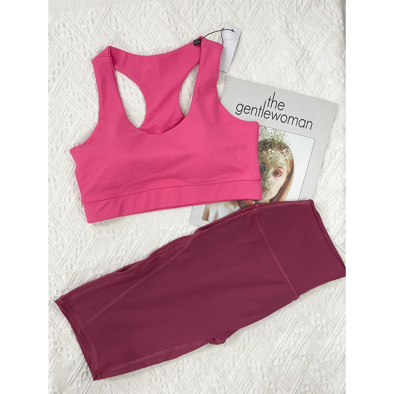 Áo croptop bra kèm mút tập gym yoga aerobic chất co giãn thấm hút mồ hôi