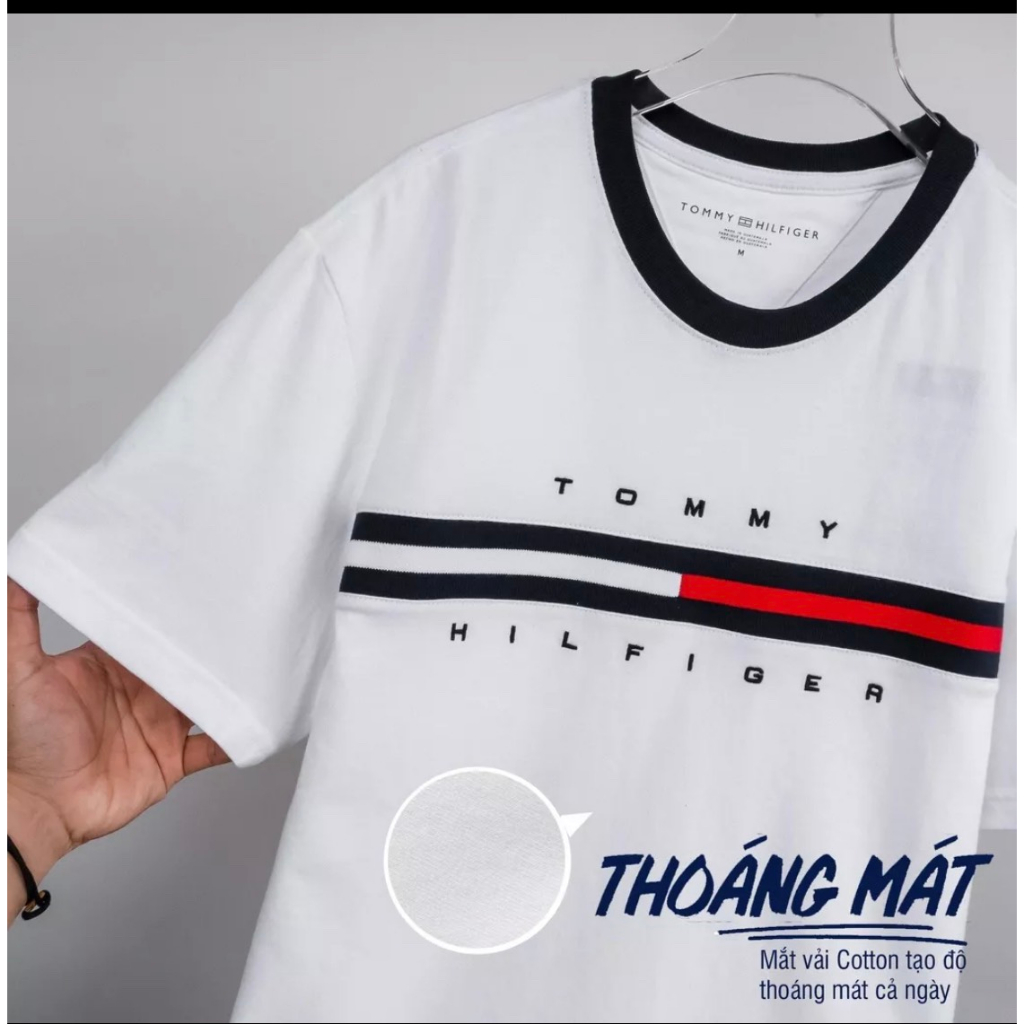 Áo Phông Nam Nữ Tommy Phong Cách Boy Phố Chất Liệu Cotton Co Giãn 4c
