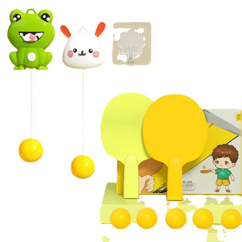 Đồ Chơi Bóng Bàn Trong Nhà Treo Tường Cho Bé Hoạ Tiết Ếch, Thỏ