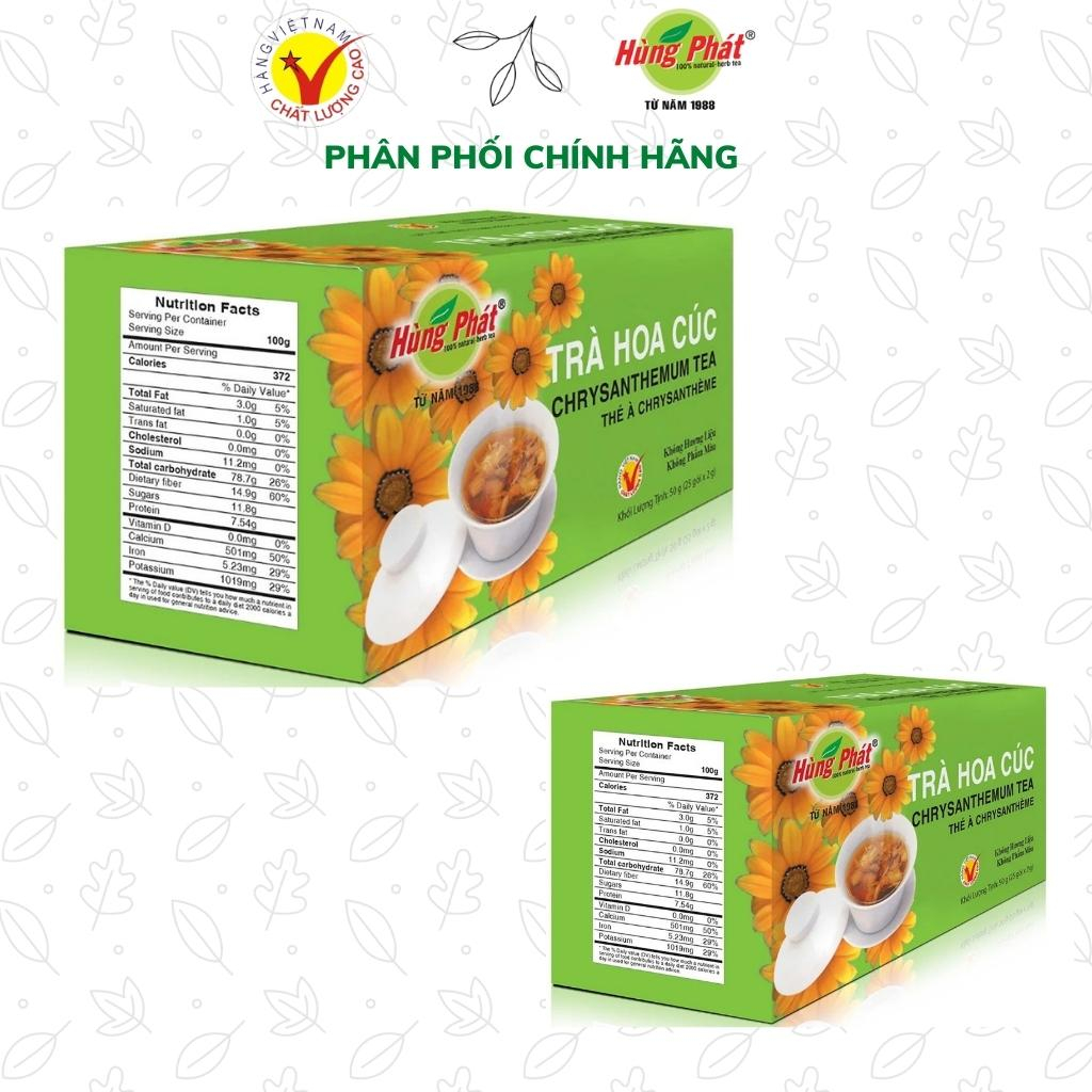 Trà Hoa Cúc, Trà TimSen  Thanh Nhiệt ,Mát Gan, Tốt Cho Mắt, Hộp 25 gói x 2g