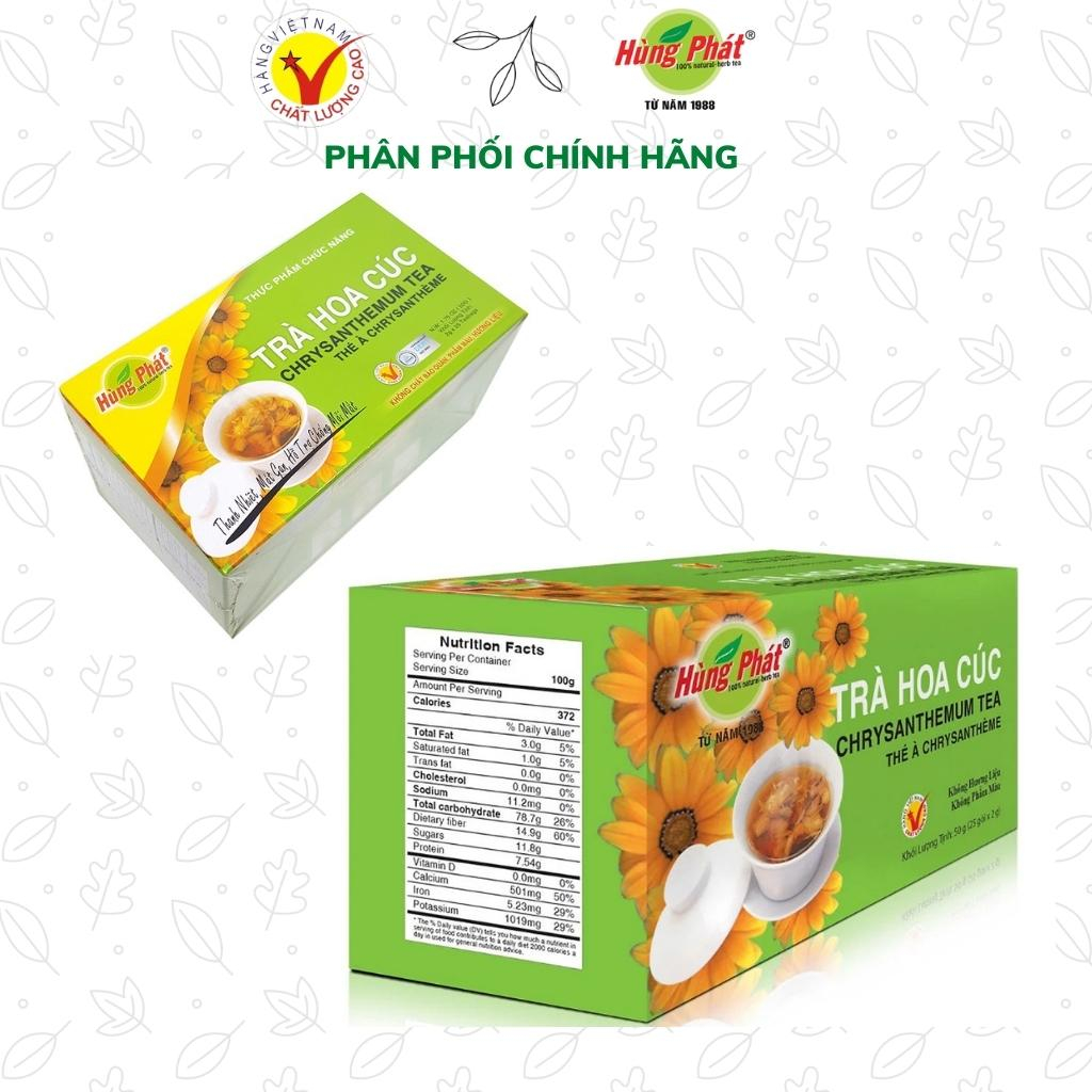 Trà Hoa Cúc, Trà TimSen  Thanh Nhiệt ,Mát Gan, Tốt Cho Mắt, Hộp 25 gói x 2g