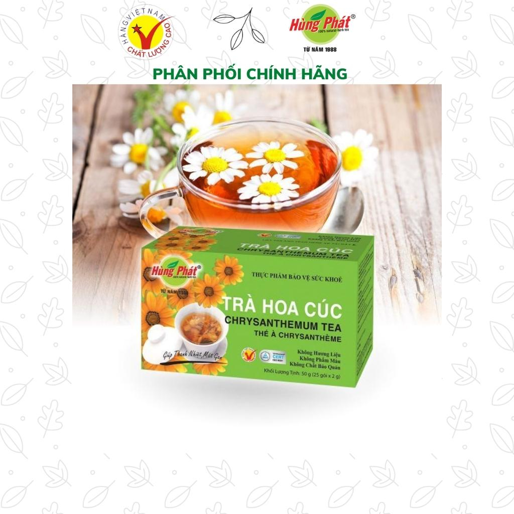 Trà Hoa Cúc, Trà TimSen  Thanh Nhiệt ,Mát Gan, Tốt Cho Mắt, Hộp 25 gói x 2g