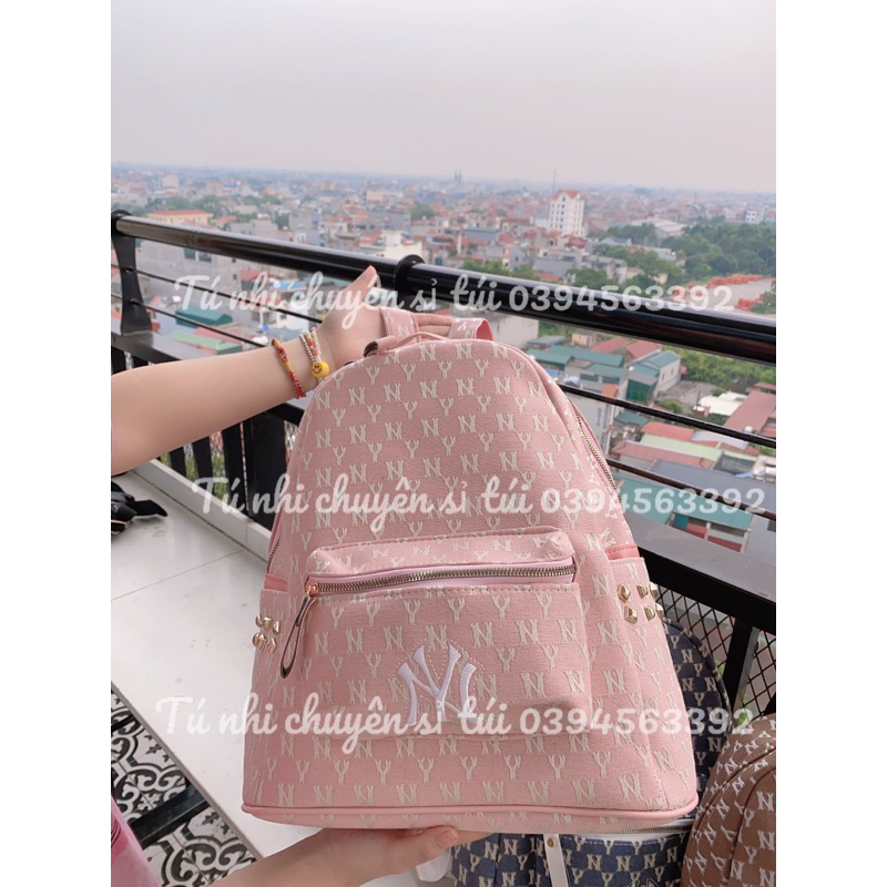 Balo vải chữ thêu N-Y đựng vừa sách vở size 40 siêu xinh