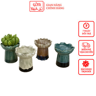 Ly phật thủ ly cắm hoa bình hoa gốm sứ bát tràng men hỏa biến đồ thờ cúng lọ hoa decor gốm nhà lò