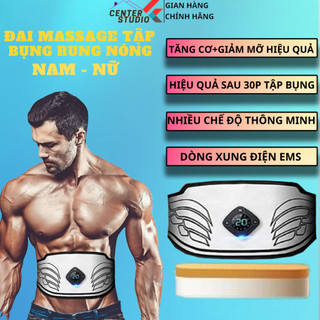 Đai massage tập bụng x500, đai massage giảm mỡ bụng nam - nữ, đai nịt bụng đánh tan mỡ an toàn, máy mát xa bụng
