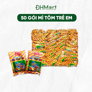 Bịch 50 gói mì tôm trẻ em ăn liền An Bình, Vifon, Viefo, Đồ ăn vặt tuổi thơ mì trẻ em
