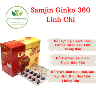 Samjin ginko 360 linh chi - bổ não hoạt huyết dưỡng não ginko biloba 360mg, linh chi