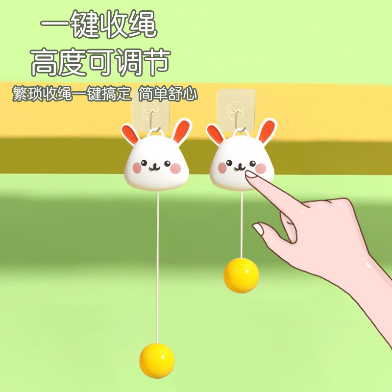 Đồ Chơi Bóng Bàn Trong Nhà Treo Tường Cho Bé Hoạ Tiết Ếch, Thỏ