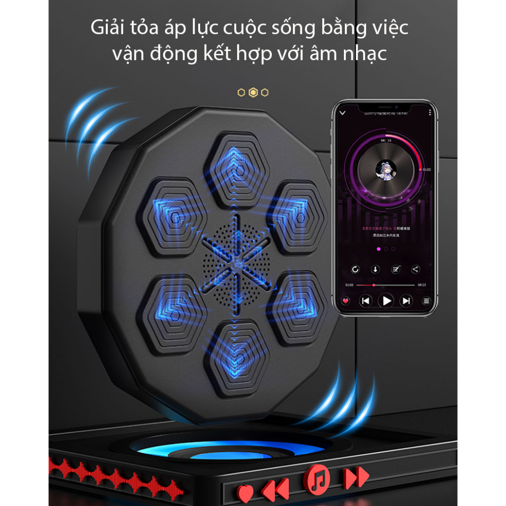 Máy đấm bôc treo tường MRCUE có bluetooth Tập Boxing Theo Nhạc Thông Minh, máy đấm bốc dán tường