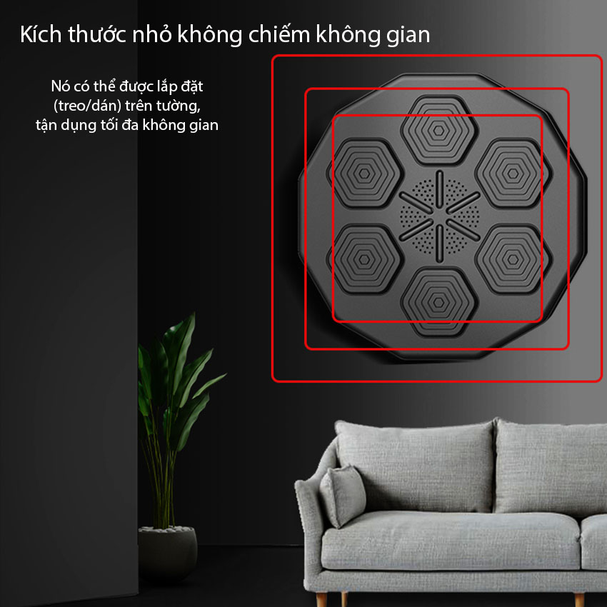 Máy đấm bôc treo tường MRCUE có bluetooth Tập Boxing Theo Nhạc Thông Minh, máy đấm bốc dán tường