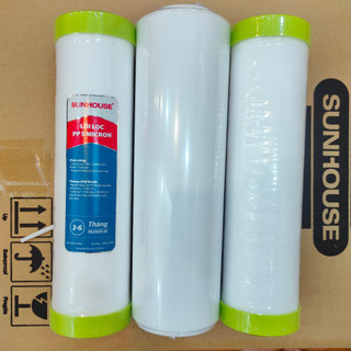 [CHÍNH HÃNG] [Không tem] Bộ lõi lọc nước số 1,2 3 SUNHOUSE, Bộ lõi lọc nước, lọc kim loại nặng, tạp chất
